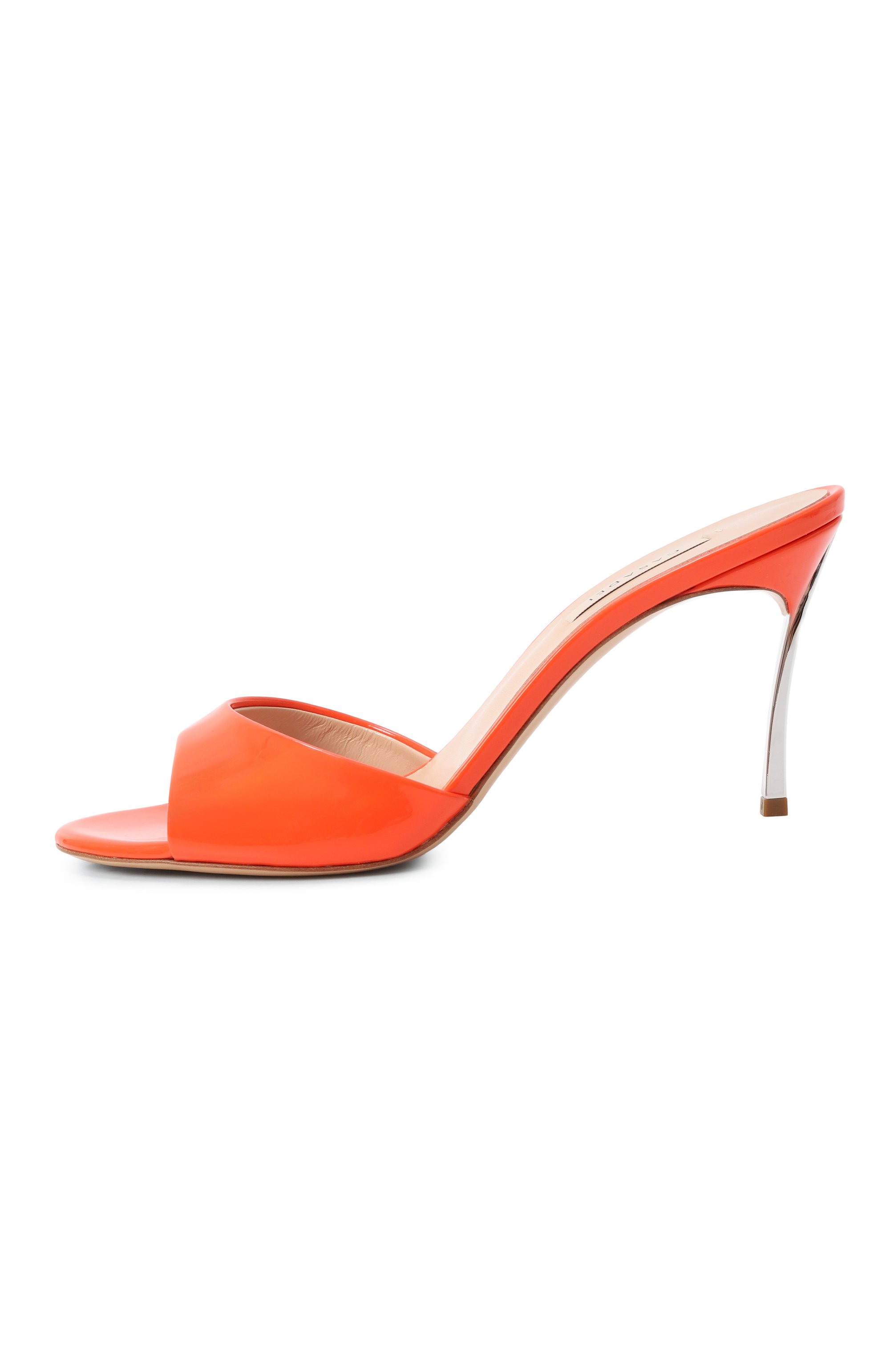 Лакированные мюли superblade CASADEI оранжевого цвета по цене 79050 руб., арт. 1M413J080M/C1313, фото 4 Лакированные мюли superblade CASADEI, арт. 1M413J080M/C1313, фото 4