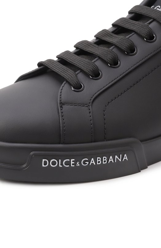 Кожаные кеды Portofino Dolce & Gabbana CS2332/AA335 Чёрный  CS2332/AA335 Фото 7