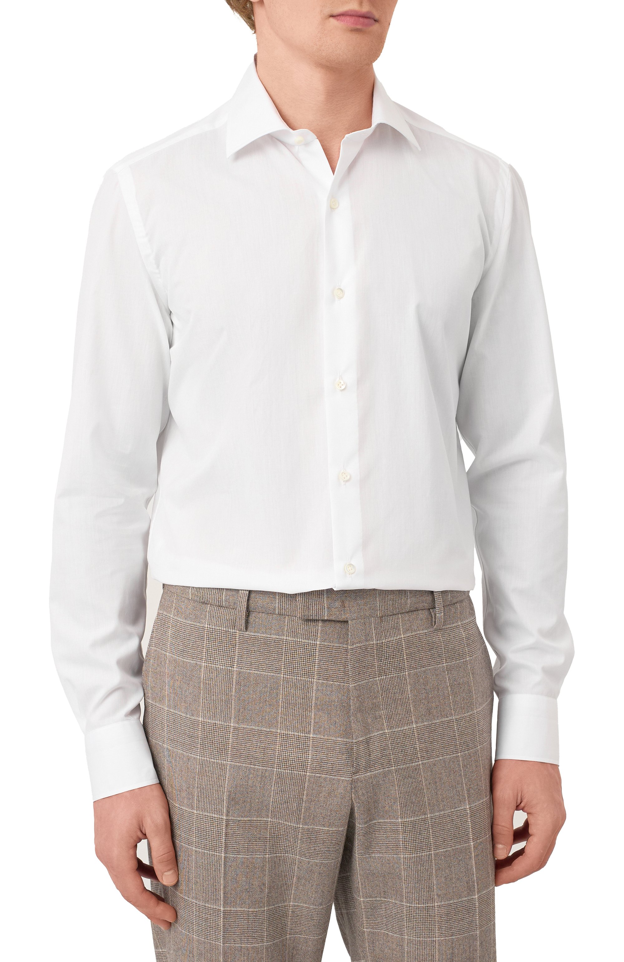 Хлопковая сорочка LUIGI BORRELLI белого цвета по цене 45650 руб., арт. PS30057, фото 3 Хлопковая сорочка LUIGI BORRELLI, арт. PS30057, фото 3