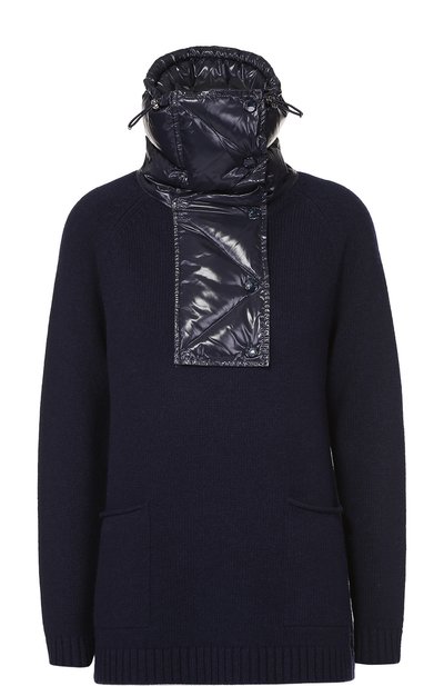 Женский свитер с карманами и высоким пуховым воротником MONCLER, арт. B2-093-92882-00-95112