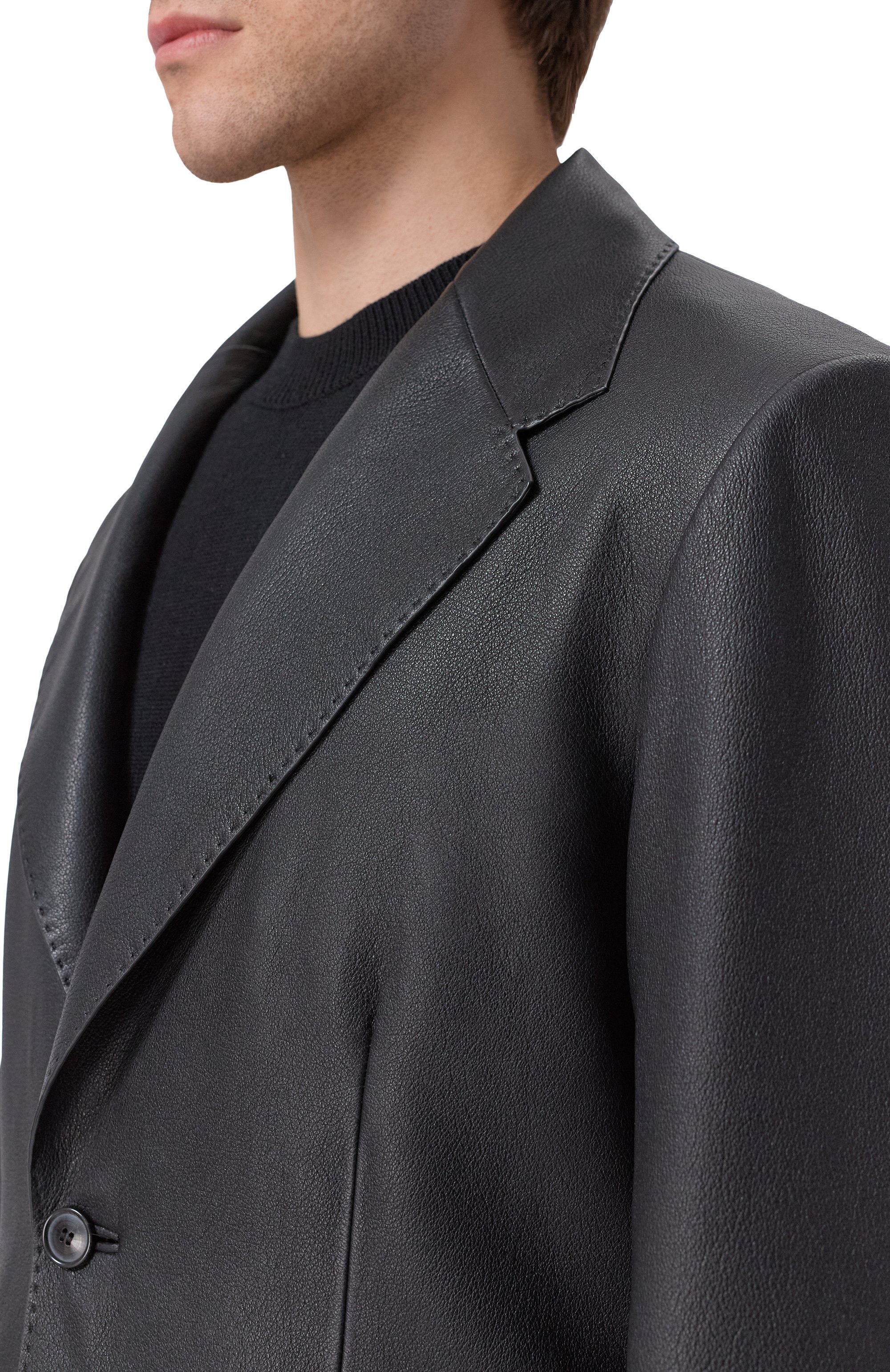 Кожаный пиджак MVST, арт. M25.1PM.J004/CERV0 SILKY, фото 5