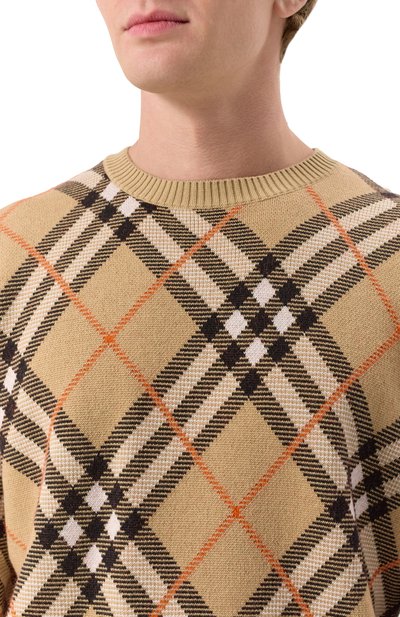 Шерстяной джемпер BURBERRY бежевого цвета по цене 155500 руб., арт. 8093497, фото 5 Шерстяной джемпер BURBERRY, арт. 8093497, фото 5
