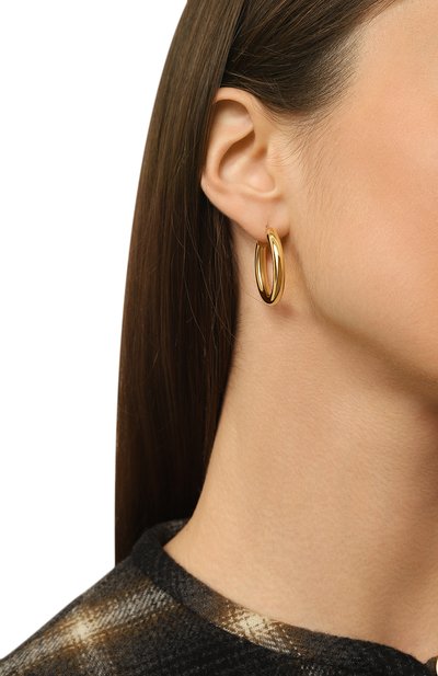 Серьги JIL SANDER золотого цвета по цене 55550 руб., арт. J11VG0001 J12002/G0LD, фото 2 Серьги JIL SANDER, арт. J11VG0001 J12002/G0LD, фото 2