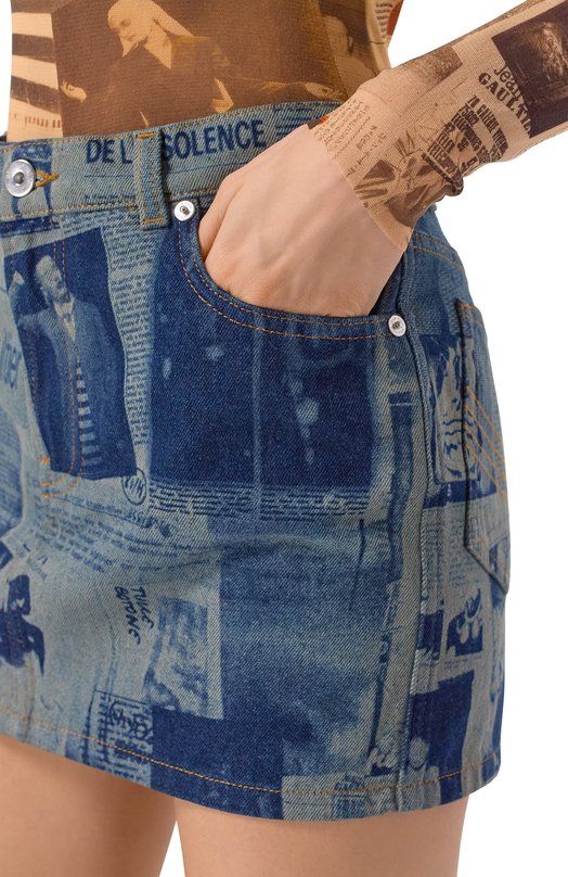 Джинсовая юбка Jean Paul Gaultier 26/01-W-SK037/D027 Синий  26/01-W-SK037/D027 Фото 5