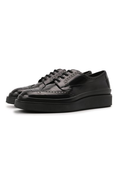 Мужские кожаные дерби PRADA, арт. 2EE312-P39-F0002
