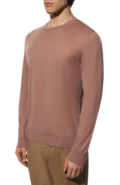 Шерстяной джемпер ZEGNA розового цвета по цене 74900 руб., арт. UZM00/110, фото 3 Шерстяной джемпер ZEGNA, арт. UZM00/110, фото 3
