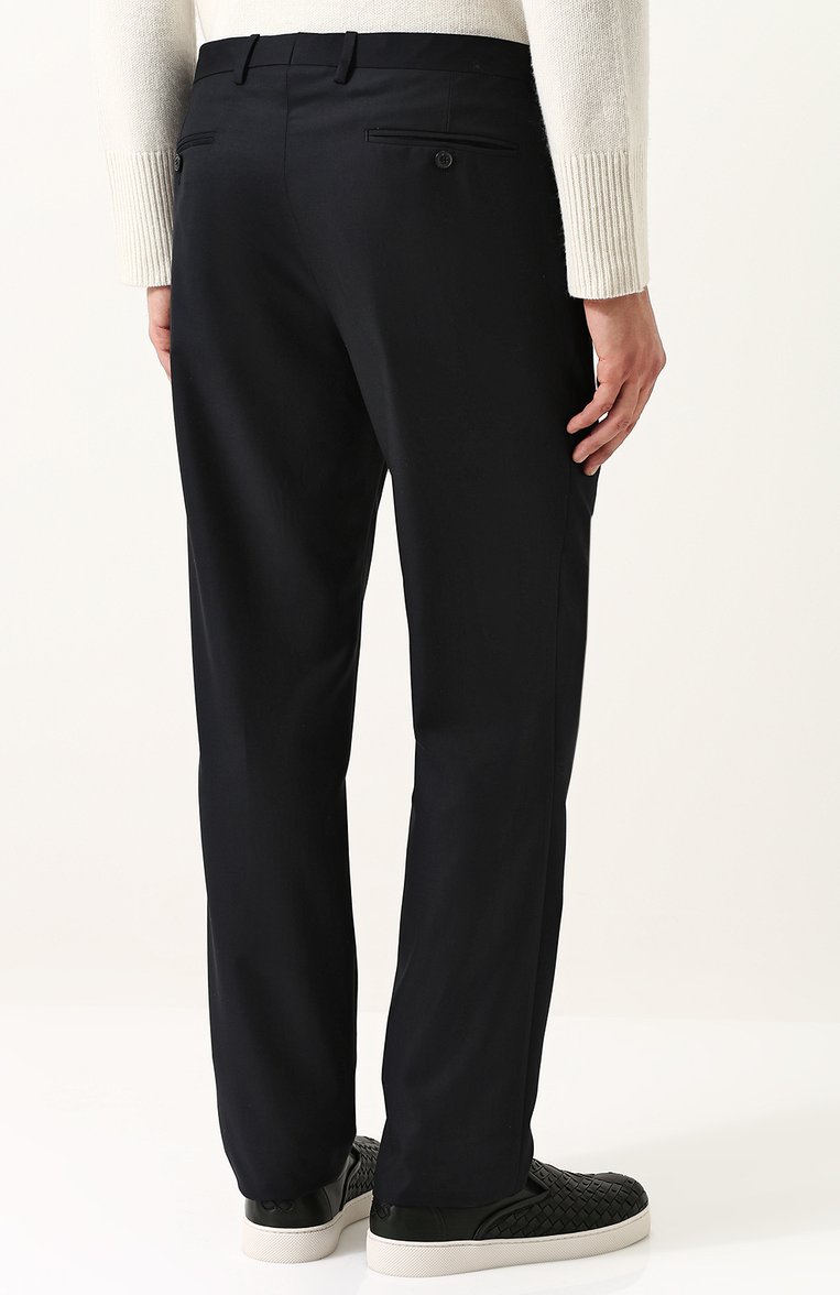 Брюки прямого кроя из смеси шерсти и кашемира GIORGIO ARMANI, арт. WSP040/0S100, фото 1
