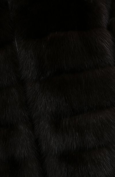 Двусторонняя шуба из меха соболя MANZONI24, арт. 21M551-ZNY/EXTRA DARK/48-52, фото 5