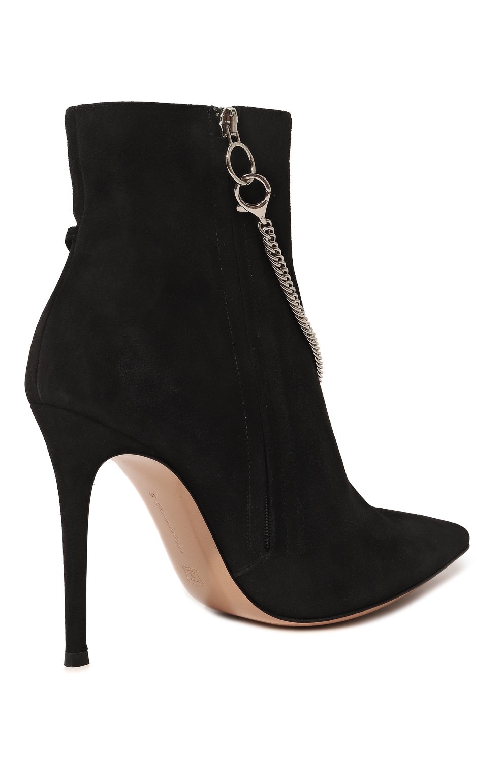 Замшевые ботильоны annie GIANVITO ROSSI черного цвета по цене 137500 руб., арт. G73694.15RIC.CASNER0, фото 5 Замшевые ботильоны annie GIANVITO ROSSI, арт. G73694.15RIC.CASNER0, фото 5
