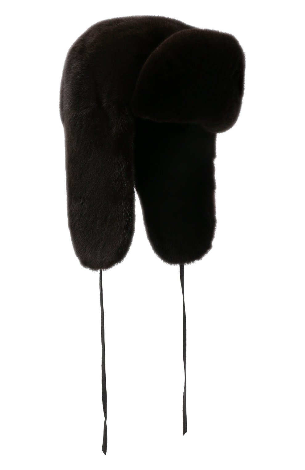 Норковая шапка-ушанка ivan FURLAND темно-коричневого цвета по цене 64300 руб., арт. 0099000110129300000, фото 1 Норковая шапка-ушанка ivan FURLAND, арт. 0099000110129300000, фото 1