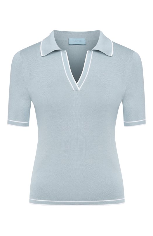 Поло из шелка и хлопка MVST M26.2PW.K223-SS/Y201 Голубой M26.2PW.K223-SS/Y201