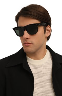 Женские солнцезащитные очки RAY-BAN черного цвета, арт. R0502S-6677VR | Фото 3 (Кросс-КТ: С/з-унисекс; Региональные ограничения белый список (Axapta Mercury): Не проставлено; Нос: Не проставлено; Материал: Пластик; Тип очков: С/з; Очки форма: Квадратные; Оптика Гендер: оптика-унисекс)