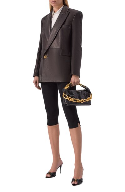 Женский кожаный жакет BALMAIN, арт. GF1SE182/LE04