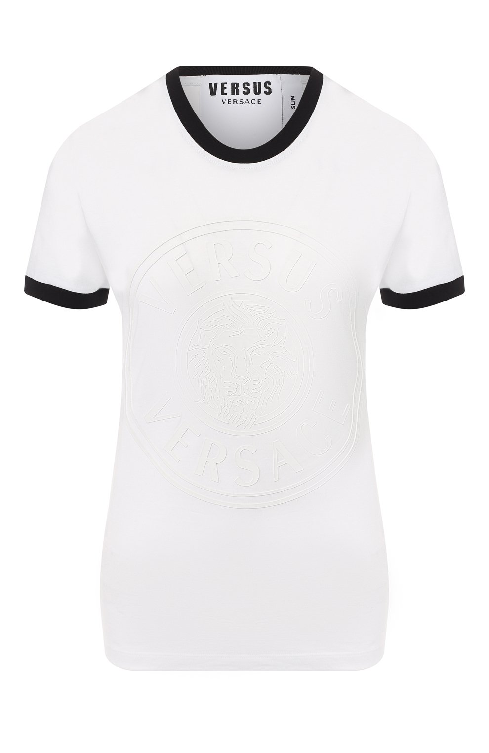 Хлопковая футболка VERSUS VERSACE белого цвета по цене 27650 руб., арт. BD90679/BJ10388, фото 1 Хлопковая футболка VERSUS VERSACE, арт. BD90679/BJ10388, фото 1