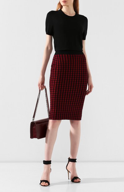 Юбка из вискозы REDVALENTINO черного цвета по цене 29950 руб., арт. SR3KGA03/4GL, фото 2 Юбка из вискозы REDVALENTINO, арт. SR3KGA03/4GL, фото 2