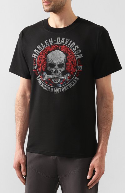 Хлопковая футболка exclusive for moscow HARLEY-DAVIDSON, арт. R003447, фото 3