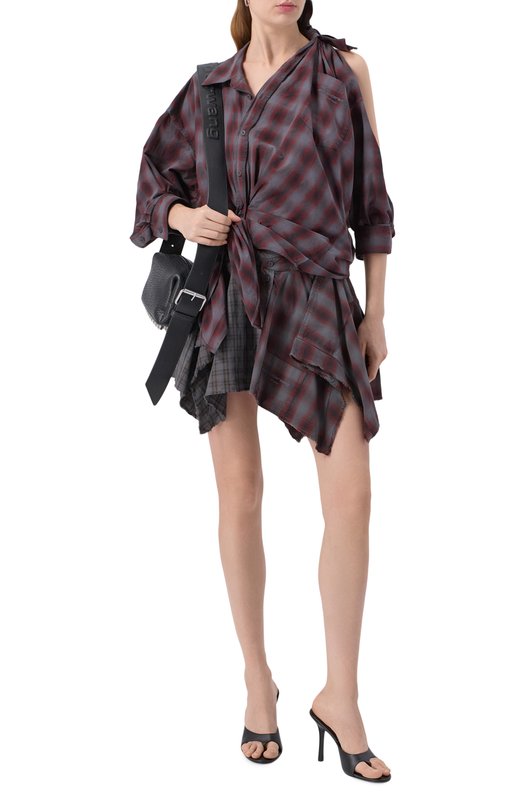 Хлопковая рубашка Alexander Wang 1WC3251090 Бордовый  1WC3251090 Фото 2