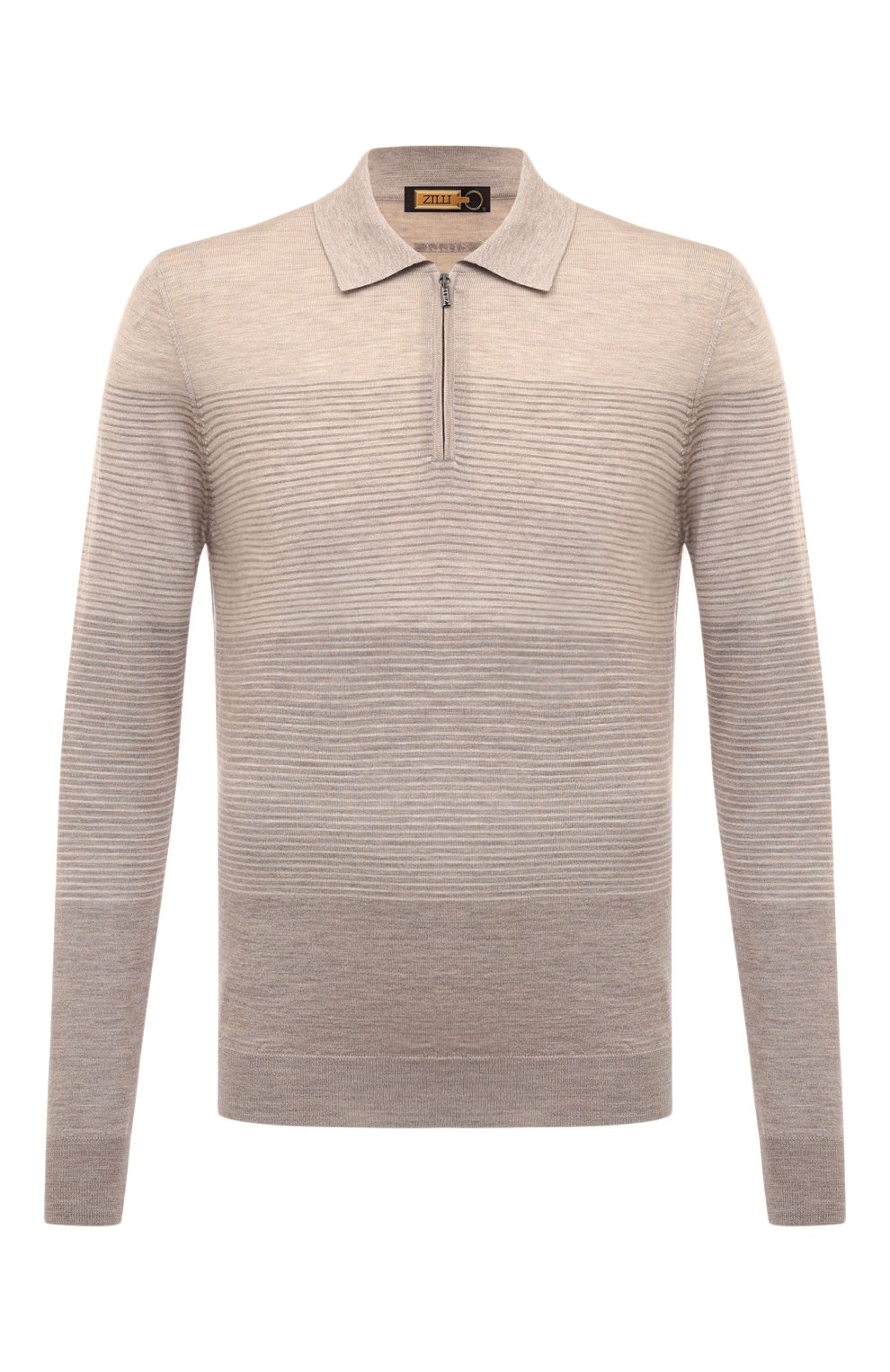 Поло из шерсти и шелка ZILLI бежевого цвета по цене 106500 руб., арт. KZP001M0230VZGS00, фото 1 Поло из шерсти и шелка ZILLI, арт. KZP001M0230VZGS00, фото 1