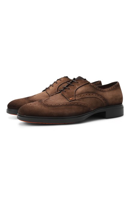 Мужские замшевые дерби easy on SANTONI, арт. MGEG19033NEAXGEX