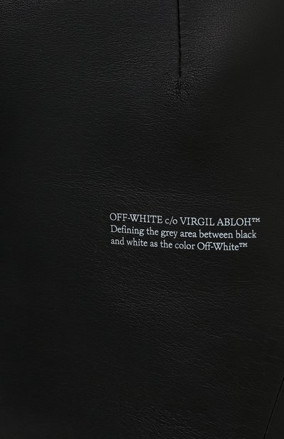 Кожаная юбка OFF-WHITE черного цвета по цене 122500 руб., арт. 0WJC006E20LEA0021000, фото 5 Кожаная юбка OFF-WHITE, арт. 0WJC006E20LEA0021000, фото 5
