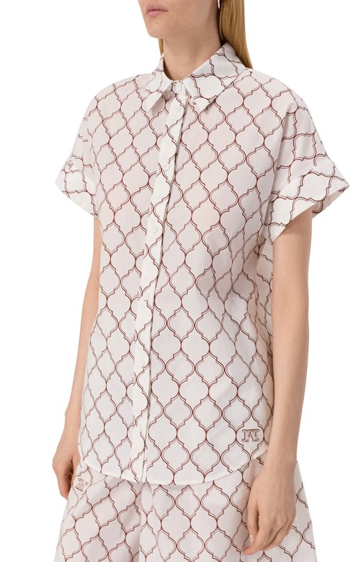 Хлопковая рубашка Max Mara SPONDA 2516111029 Белый  SPONDA 2516111029 Фото 3