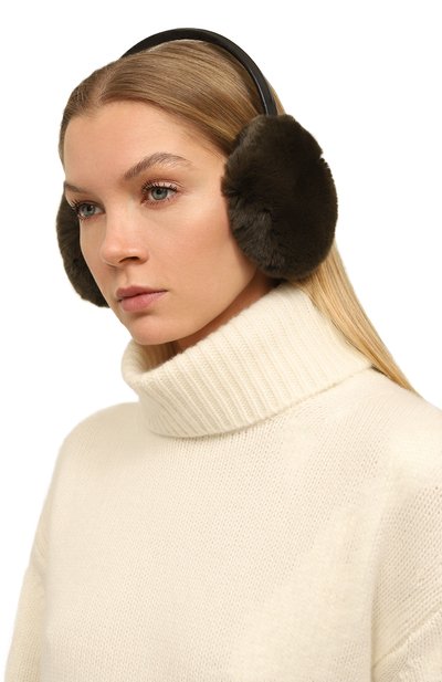 Меховые наушники из кролика YVES SALOMON, арт. 23WAA110XXREXX, фото 2