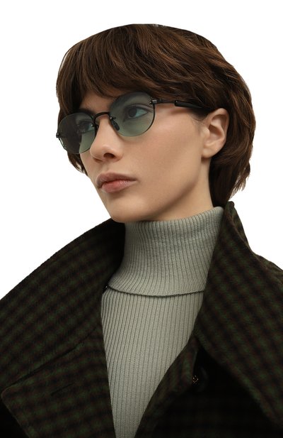 Солнцезащитные очки GAST зеленого цвета по цене 22500 руб., арт. 0LLI BLACK 0L01, фото 2 Солнцезащитные очки GAST, арт. 0LLI BLACK 0L01, фото 2