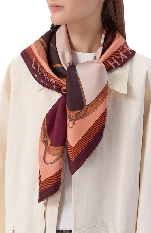 Шелковый платок Longchamp 50664GS0/GS0 Бордовый  50664GS0/GS0 Фото 2