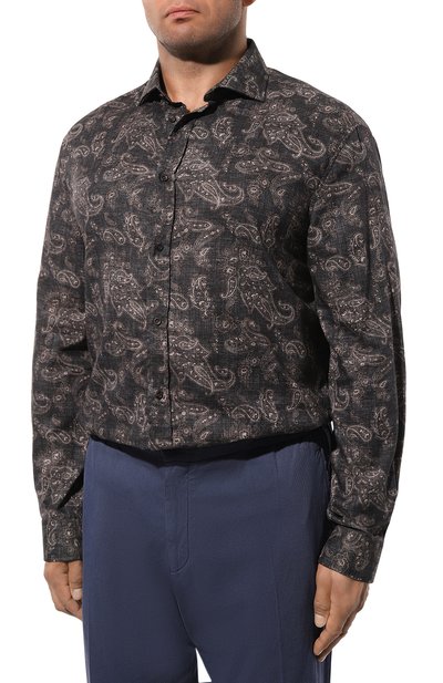 Хлопковая рубашка BRUNELLO CUCINELLI, арт. MY6190627W, фото 3