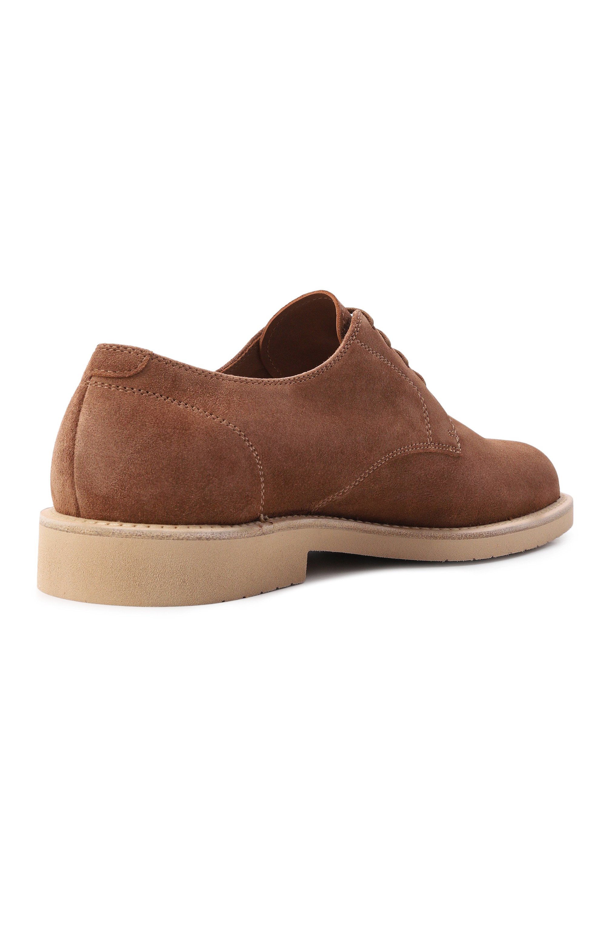 Замшевые дерби BRUNELLO CUCINELLI светло-коричневого цвета по цене 164500 руб., арт. MZUPAIX652, фото 4 Замшевые дерби BRUNELLO CUCINELLI, арт. MZUPAIX652, фото 4