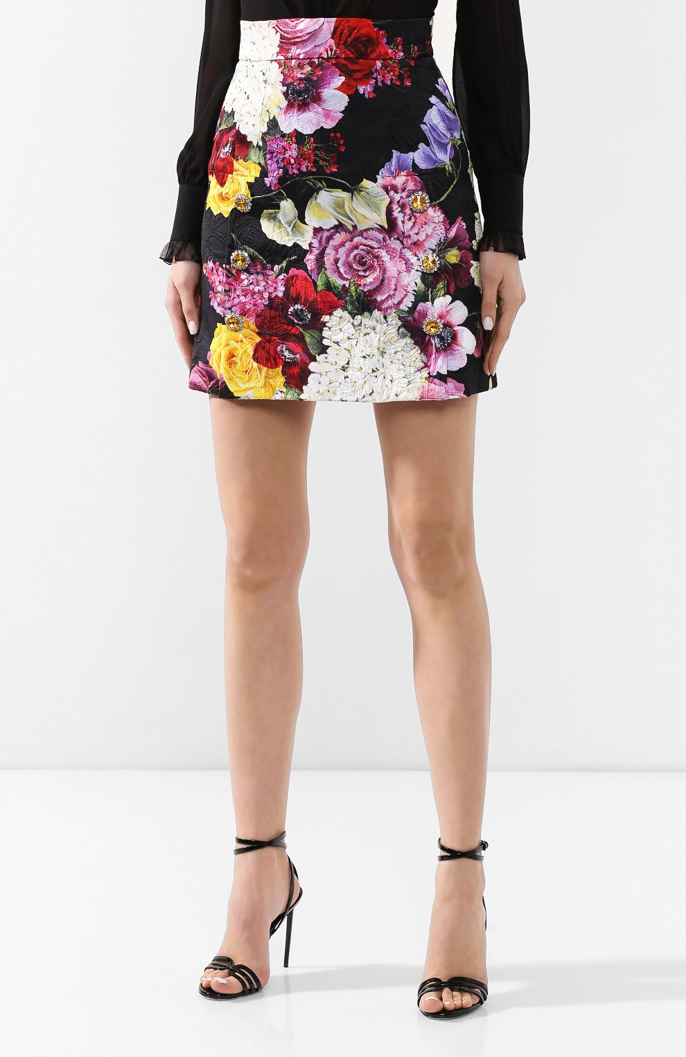 Юбка из смеси хлопка и вискозы DOLCE & GABBANA, арт. F4BJWZ/HSMW5, фото 3