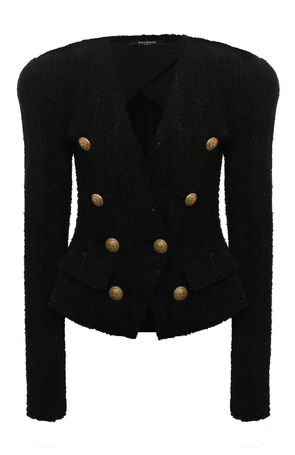 Жакет BALMAIN черного цвета по цене 250500 руб., арт. AF1SI204KD76, фото 1 Жакет BALMAIN, арт. AF1SI204KD76, фото 1