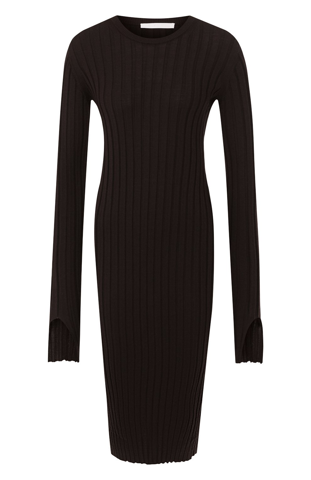 Шерстяное платье HELMUT LANG коричневого цвета по цене 37050 руб., арт. J01HW704, фото 1 Шерстяное платье HELMUT LANG, арт. J01HW704, фото 1