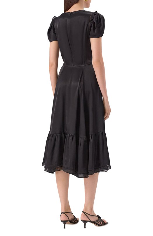 Атласное платье 3.1 Phillip Lim S251-90947NVS Чёрный  S251-90947NVS Фото 4