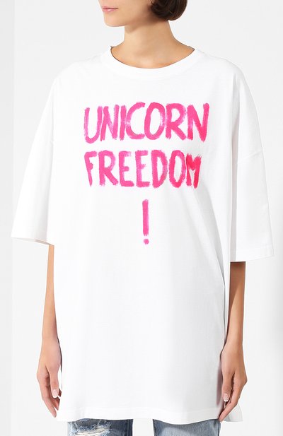 Хлопковая футболка VETEMENTS, арт. SS20TR375 1618/W/WHITE, фото 3
