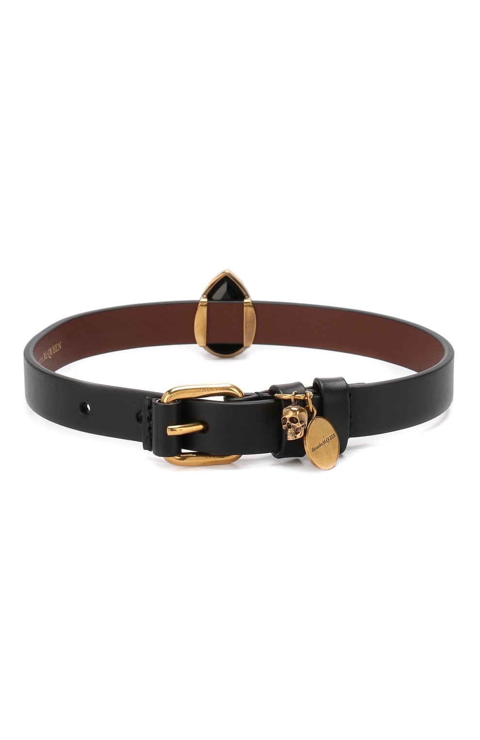 Кожаный браслет ALEXANDER MCQUEEN, арт. 560924/0G40T, фото 2