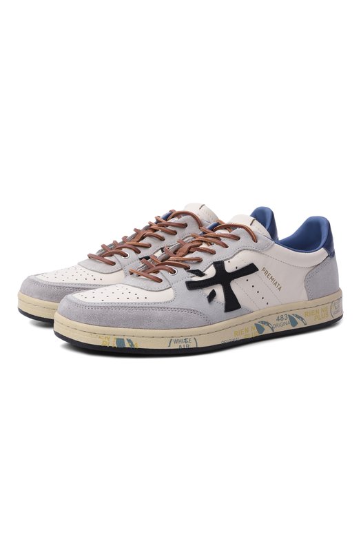 Кожаные кеды Bskt Clay Premiata BSKTCLAY/VAR 7617 Серый BSKTCLAY/VAR 7617