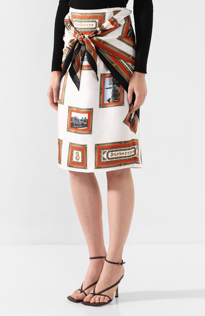 Шелковая юбка BURBERRY, арт. 8014208, фото 3