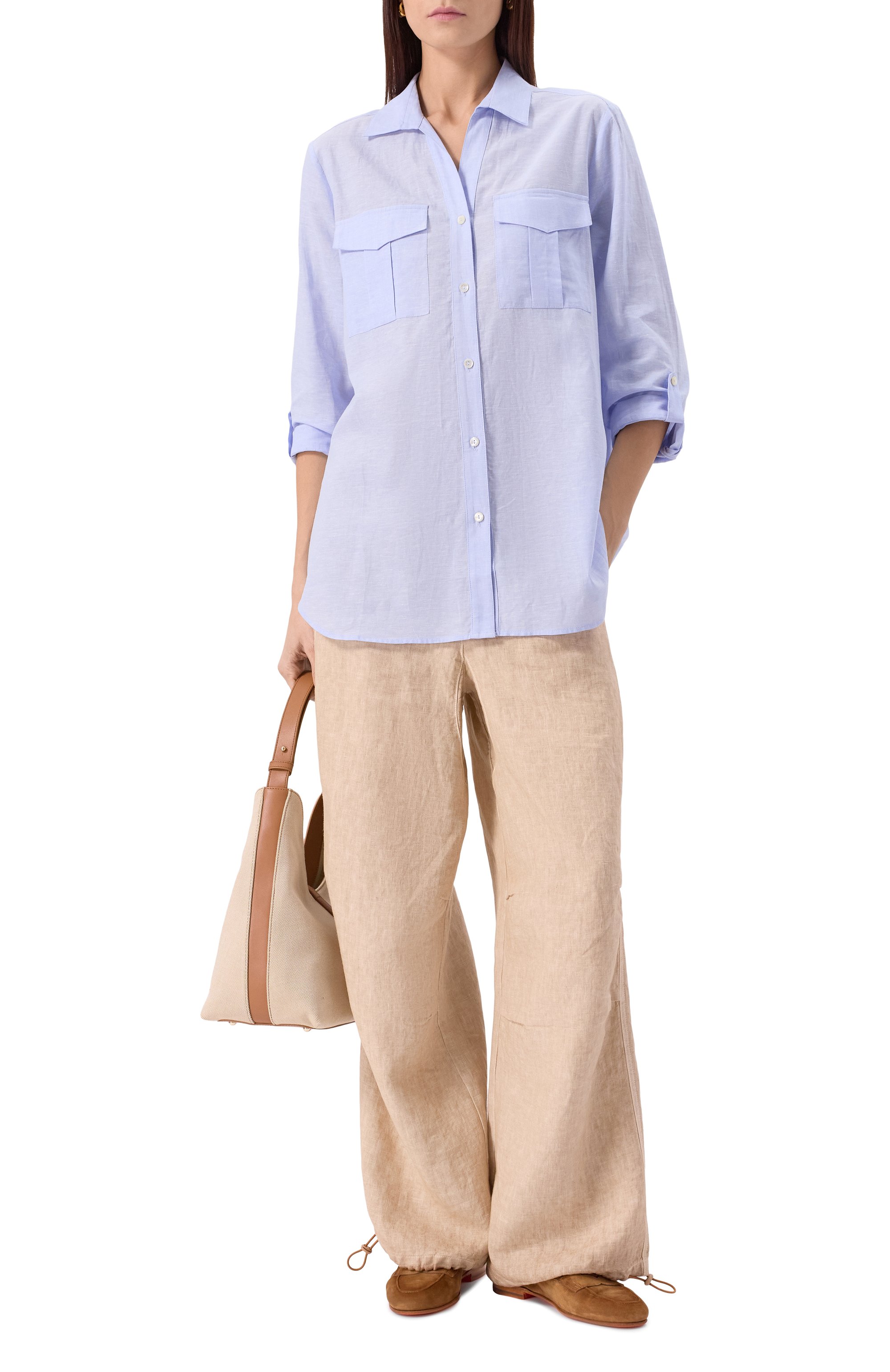 Рубашка изо льна и хлопка PIETRO BRUNELLI, арт. CA2474/LI0018, фото 2