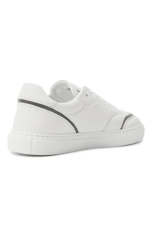 Кожаные кеды Brunello Cucinelli MZGSG3077P Белый  MZGSG3077P Фото 5