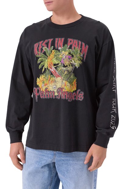 Хлопковый лонгслив PALM ANGELS, арт. PMAB058F25JER004, фото 3