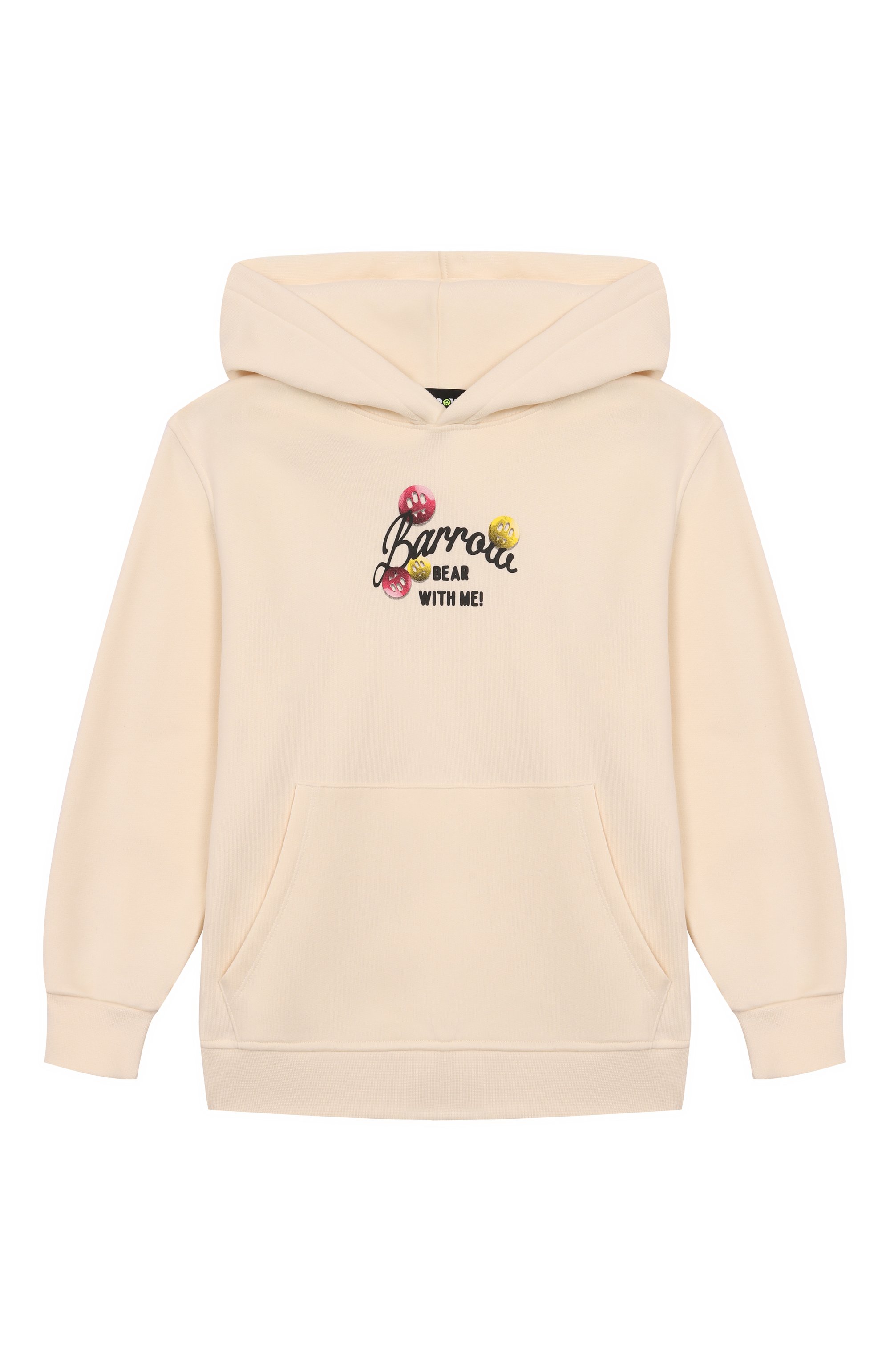 Хлопковое худи BARROW кремового цвета по цене 14250 руб., арт. F5BKJGHS131, фото 1 Хлопковое худи BARROW, арт. F5BKJGHS131, фото 1