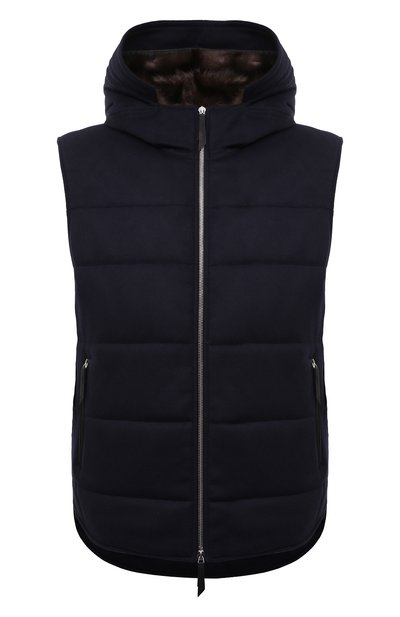 Жилет из шерсти викуньи с подкладкой из соболя и ласки ANDREA CAMPAGNA, арт. 00401H9RF2900, фото 1