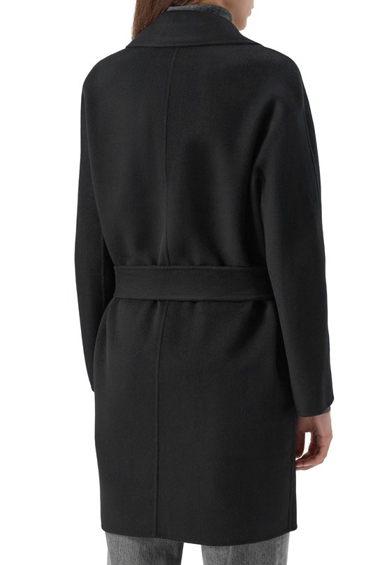 Пальто из шерсти и кашемира Max Mara Studio AJACCI0 Чёрный  AJACCI0 Фото 4