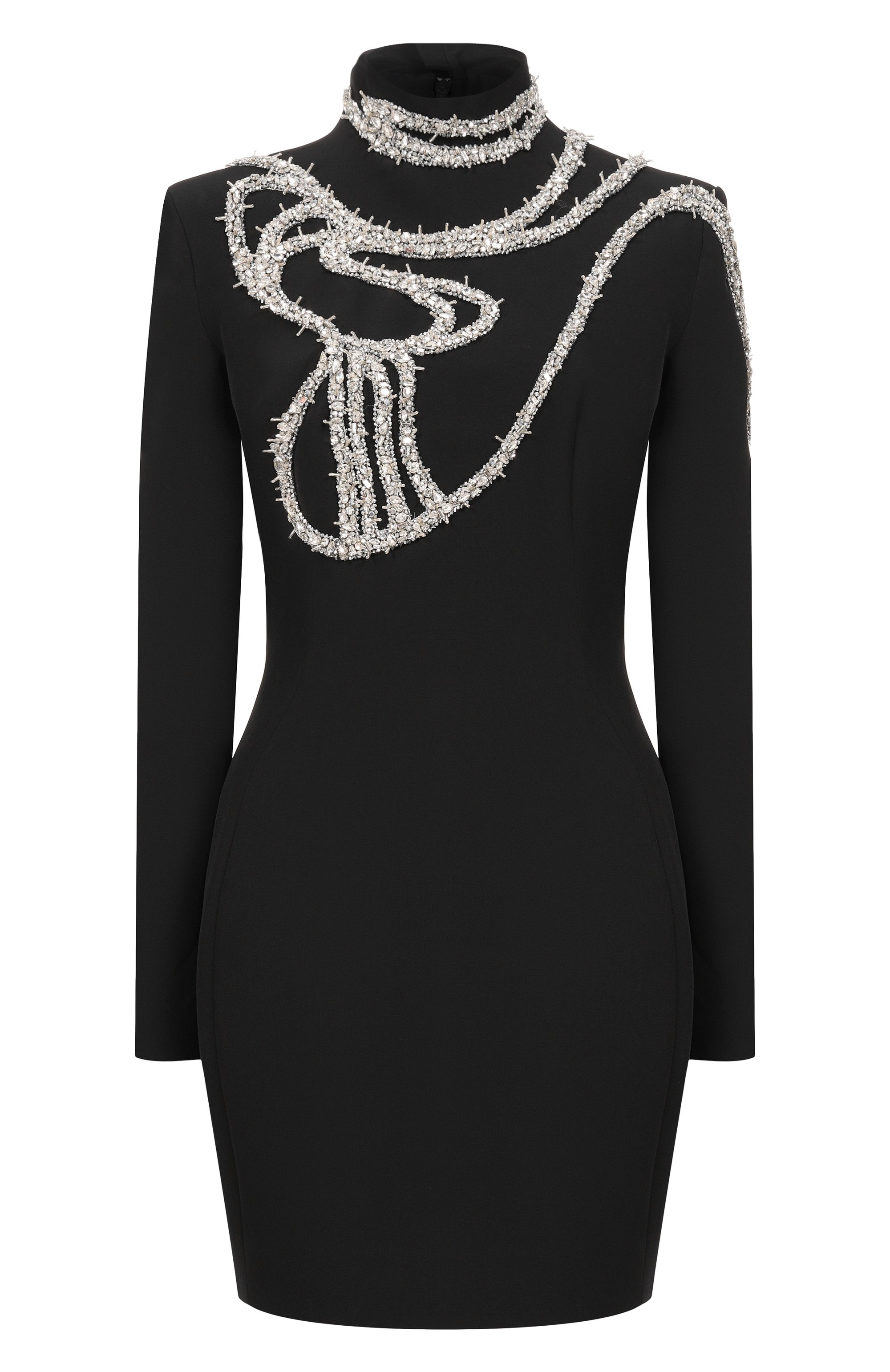 Платье с отделкой стразами и бисером ZUHAIR MURAD, арт. FDR25002/CRCA019, фото 1