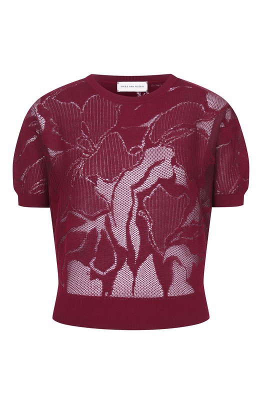 Хлопковый пуловер Dries Van Noten 011226/3733 Красный 011226/3733