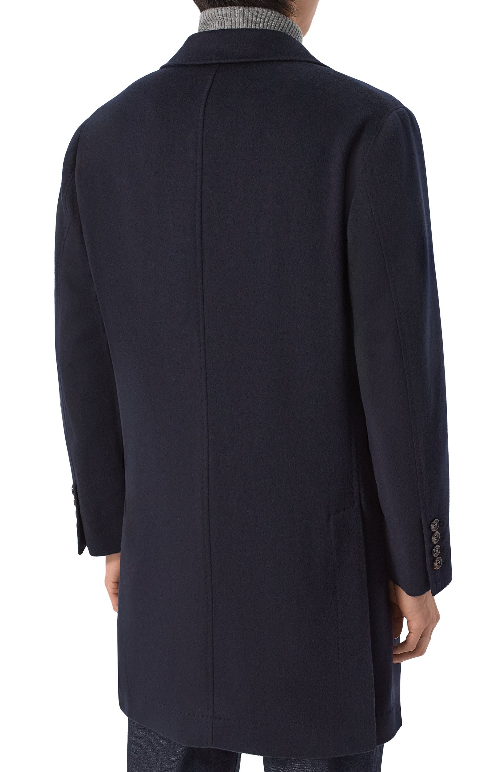 Шерстяное пальто BRUNELLO CUCINELLI темно-синего цвета по цене 533000 руб., арт. MV4679039, фото 4 Шерстяное пальто BRUNELLO CUCINELLI, арт. MV4679039, фото 4
