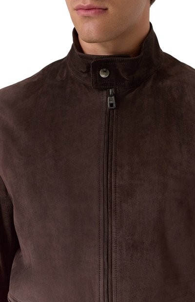 Замшевая куртка DOLCE & GABBANA темно-коричневого цвета по цене 799500 руб., арт. G9AWML/HULU2, фото 5 Замшевая куртка DOLCE & GABBANA, арт. G9AWML/HULU2, фото 5