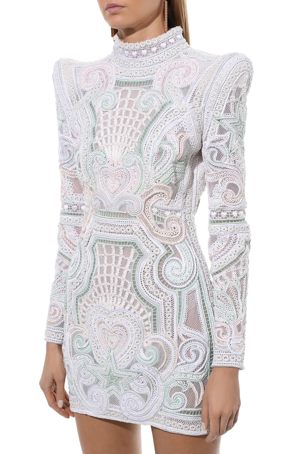 Платье BALMAIN разноцветного цвета по цене 2395000 руб., арт. WF1R8310/A104, фото 3 Платье BALMAIN, арт. WF1R8310/A104, фото 3