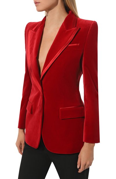 Хлопковый жакет GUCCI красного цвета по цене 331200 руб., арт. 673899 ZAHW8, фото 3 Хлопковый жакет GUCCI, арт. 673899 ZAHW8, фото 3